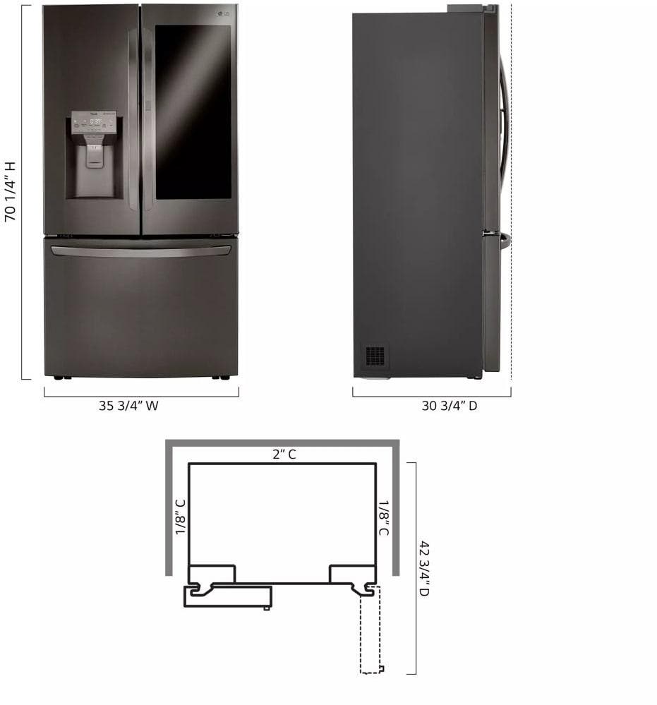 LG LRFVC2406D Black Stainless Steel