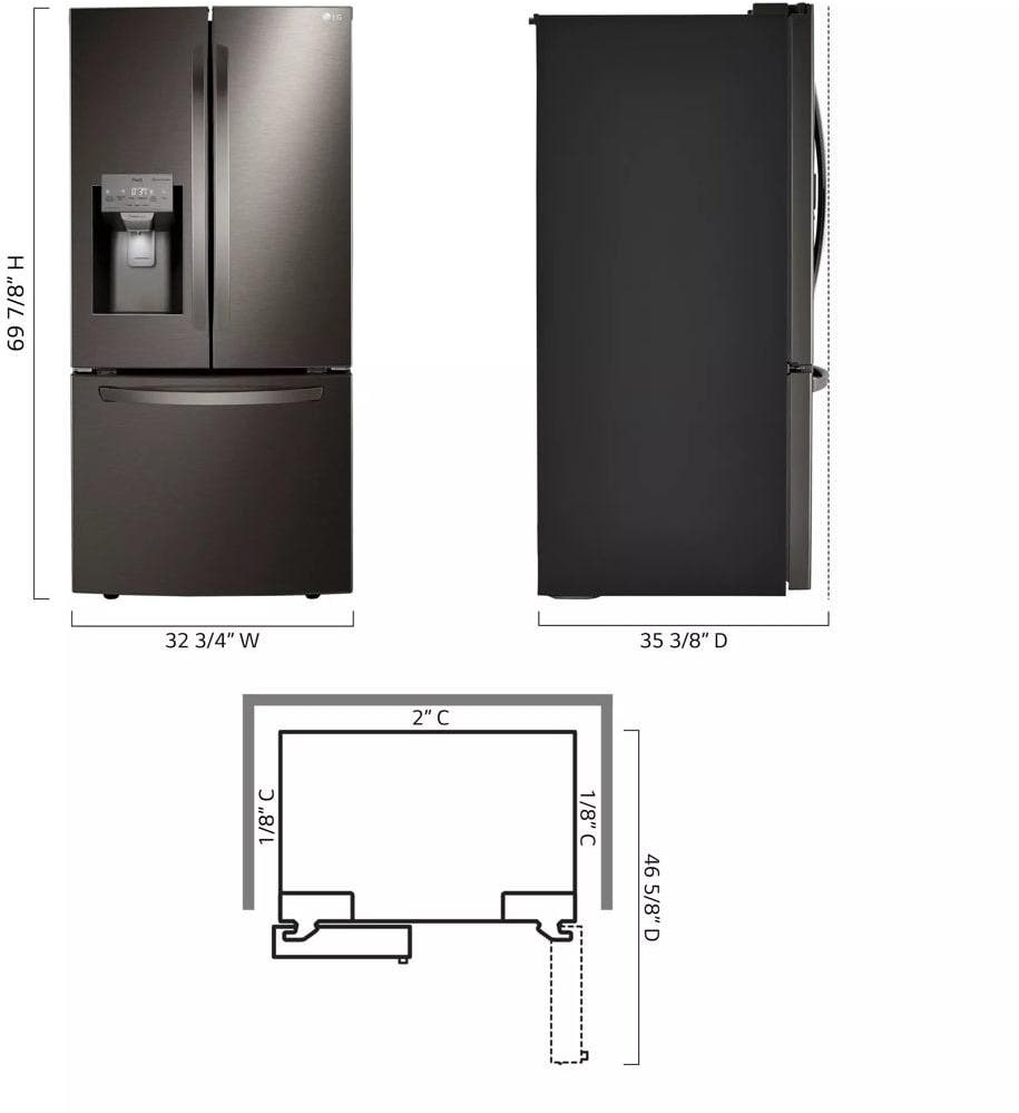 LG LRFXS2503D PrintProof Black Stainless Steel