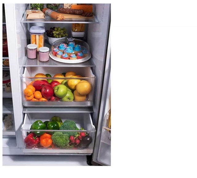 LG LRSOS2706D 36 Inch Freestanding Side by Side Smart Refrigerat...