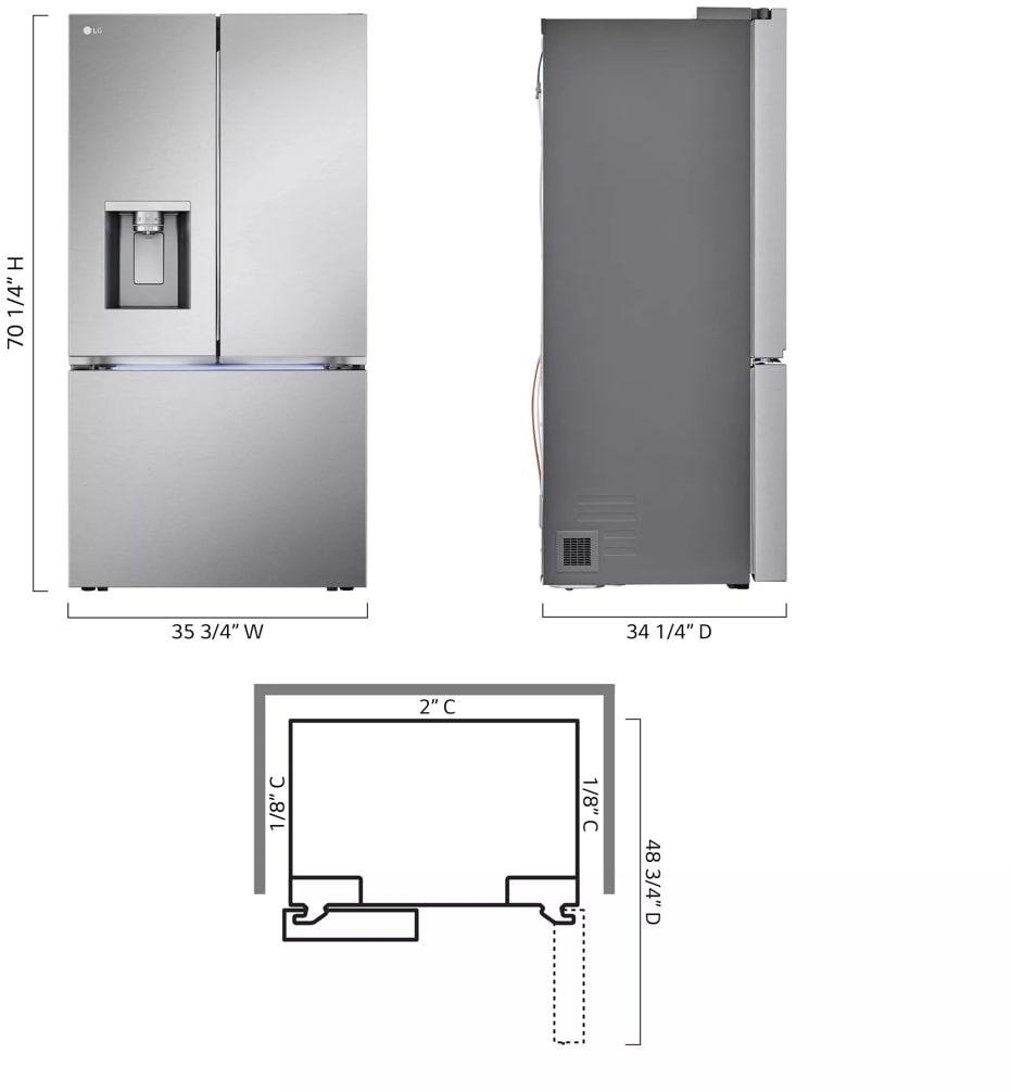 LG LRYXS3106S PrintProof™ Stainless Steel