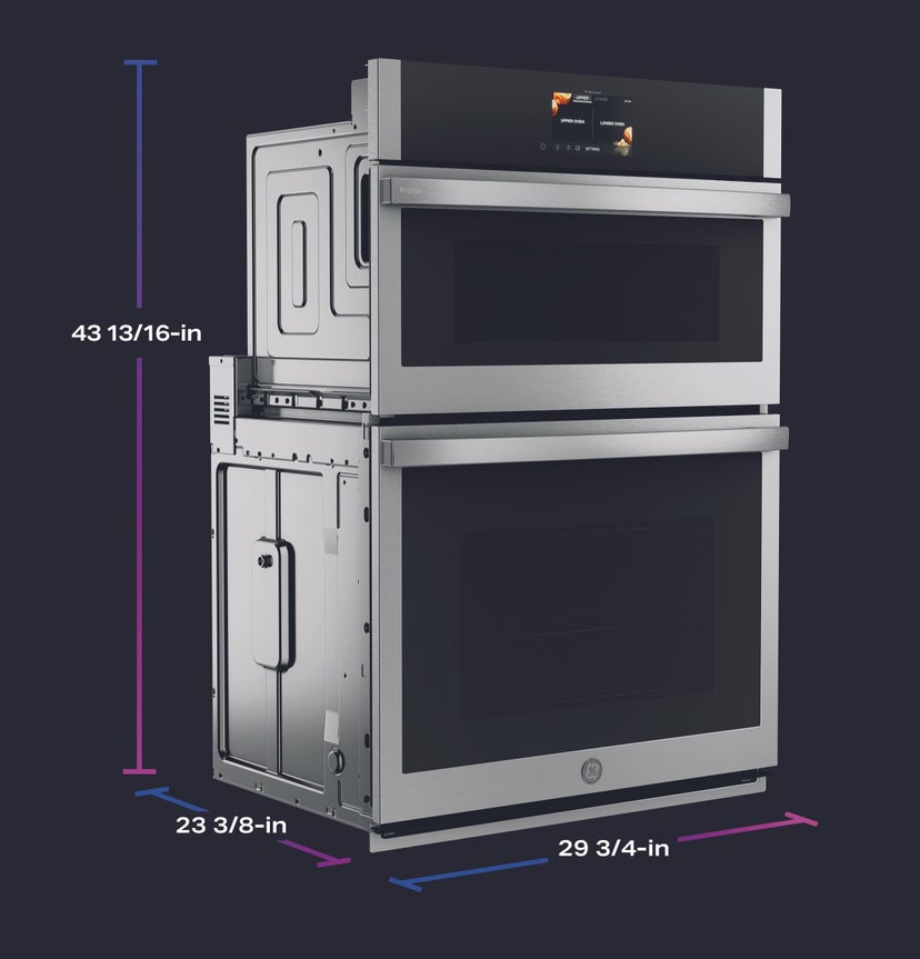 GE PT9900SWSS 30 Inch Combination Double Wall Oven with 4.7 cu. ...