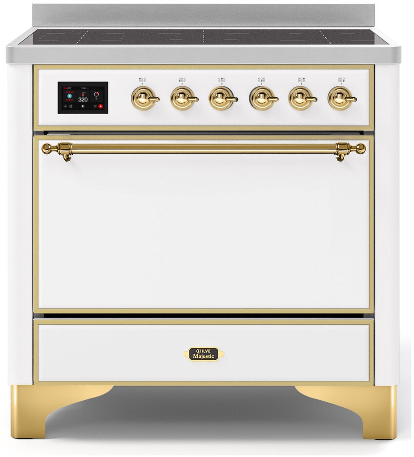 Ilve UMI09QNS3WHG White W/ Brass Trim