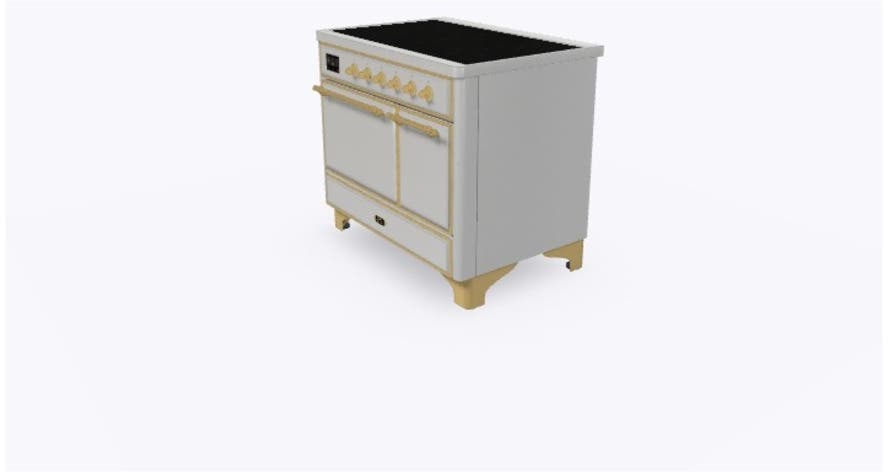 Ilve UMDI10QNS3SSG Stainless Steel W/ Brass Trim