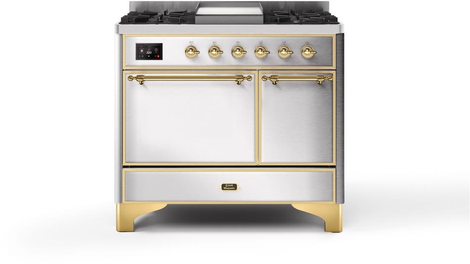 Ilve UMDI10QNS3SSG Stainless Steel W/ Brass Trim