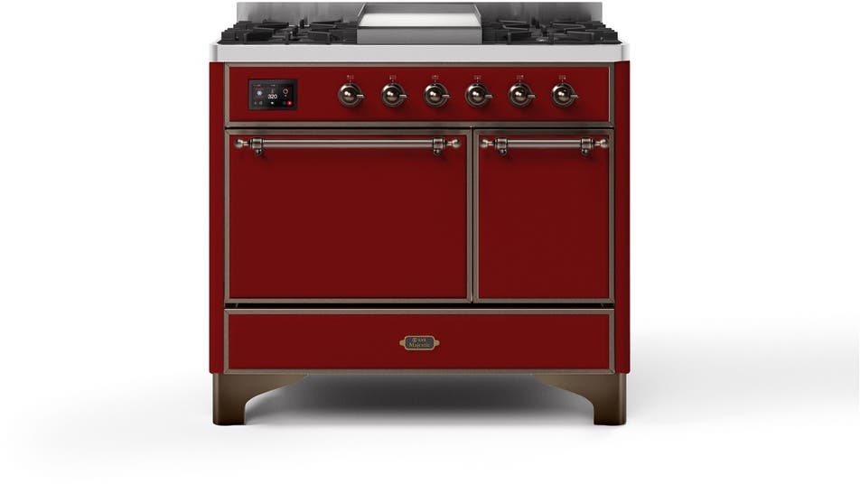 Ilve UMDI10QNS3BUB Burgundy W/ Bronze Trim