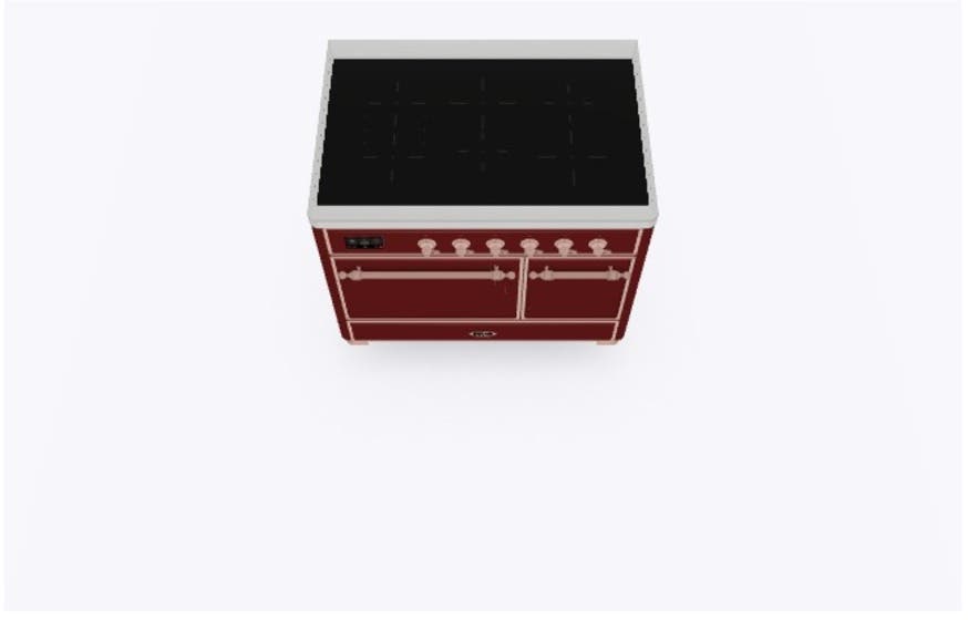 Ilve UMDI10QNS3BUP Burgundy W/ Copper Trim