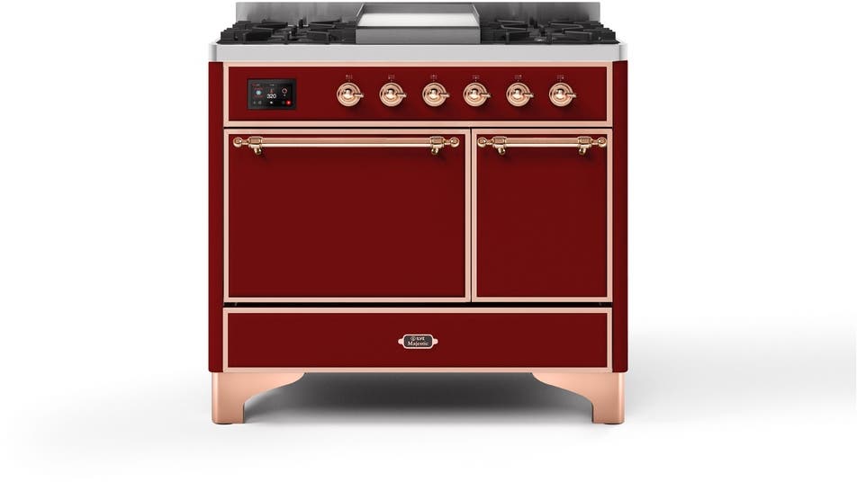 Ilve UMDI10QNS3BUP Burgundy W/ Copper Trim