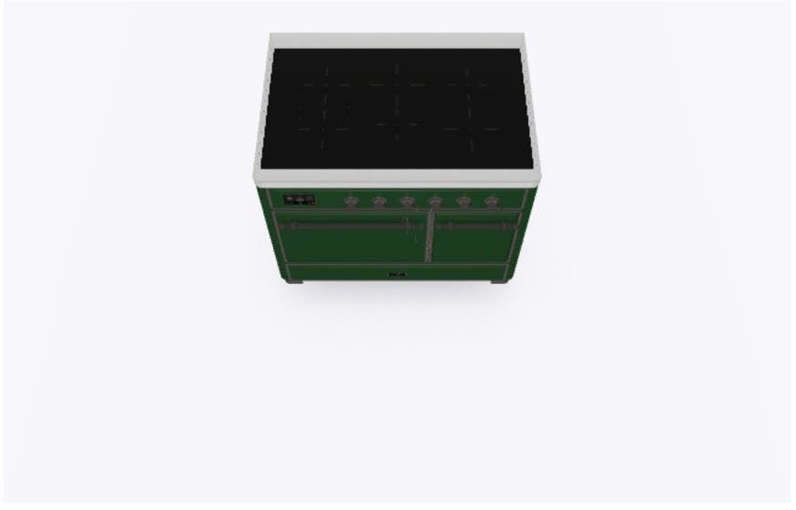 Ilve UMDI10QNS3EGB Emerald Green W/ Bronze Trim