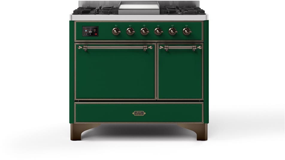 Ilve UMDI10QNS3EGB Emerald Green W/ Bronze Trim