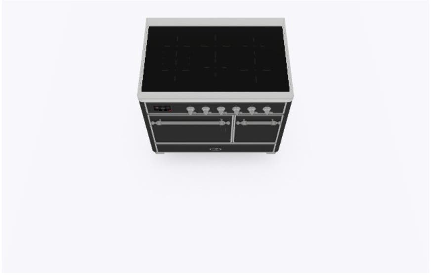 Ilve UMDI10QNS3MGC Matte Graphite W/ Chrome Trim