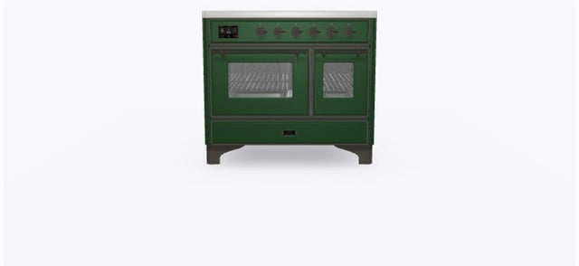 Ilve UMDI10NS3EGB 40" Freestanding Electric Induction Range w/ 6 Ele...