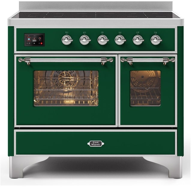 Ilve UMDI10NS3EGC 40" Freestanding Electric Induction Range w/ 6 Ele...