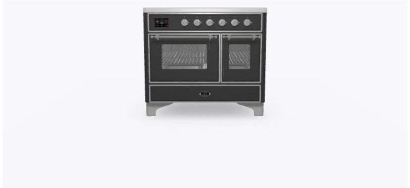 Ilve UMDI10NS3MGC 40" Freestanding Electric Induction Range w/ 6 Ele...