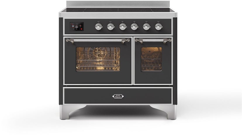 Ilve UMDI10NS3MGC 40" Freestanding Electric Induction Range w/ 6 Ele...