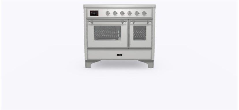 Ilve UMDI10NS3SSC 40" Freestanding Electric Induction Range w/ 6 Ele...