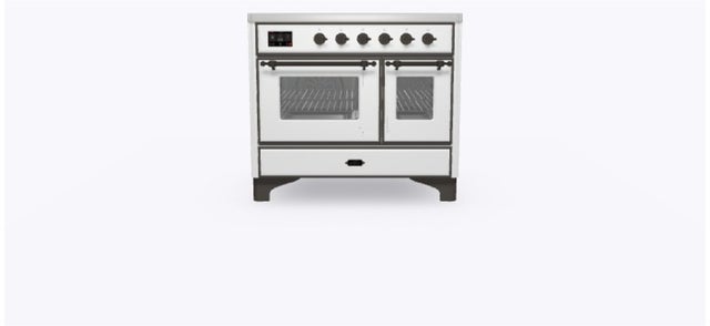 Ilve UMDI10NS3WHB 40" Freestanding Electric Induction Range w/ 6 Ele...