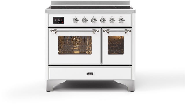 Ilve UMDI10NS3WHC 40" Freestanding Electric Induction Range w/ 6 Ele...