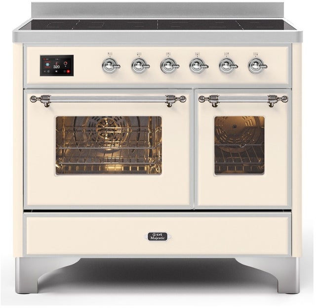 Ilve UMDI10NS3AWC 40" Freestanding Electric Induction Range w/ 6 Ele...