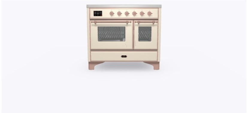 Ilve UMDI10NS3AWP 40" Freestanding Electric Induction Range w/ 6 Ele...