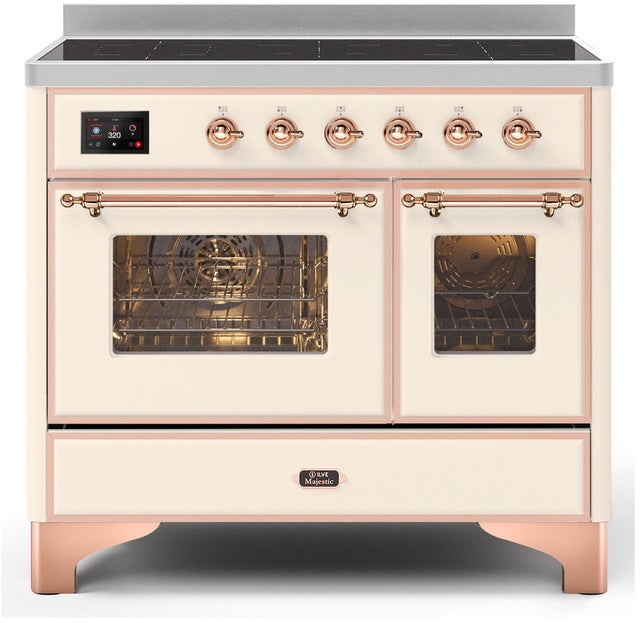 Ilve UMDI10NS3AWP 40" Freestanding Electric Induction Range w/ 6 Ele...