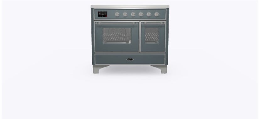 Ilve UMDI10NS3BGC 40" Freestanding Electric Induction Range w/ 6 Ele...