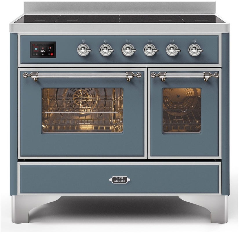 Ilve UMDI10NS3BGC 40" Freestanding Electric Induction Range w/ 6 Ele...