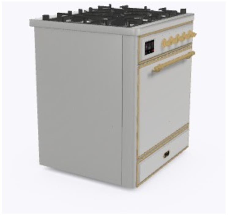 Ilve UM30DQNE3SSG Natural Gas In Stainless Steel W/ Brass Trim