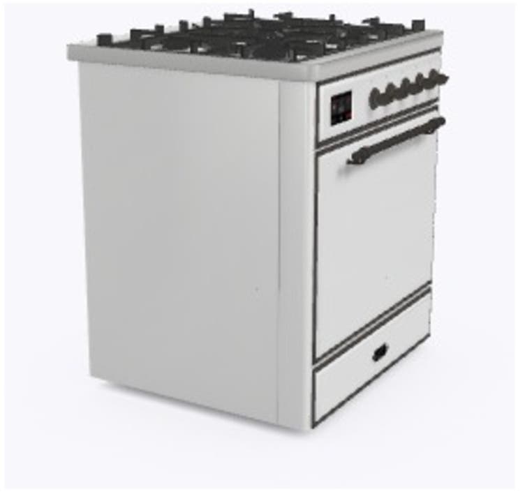 Ilve UM30DQNE3WHBLP Liquid Propane In White W/ Bronze Trim