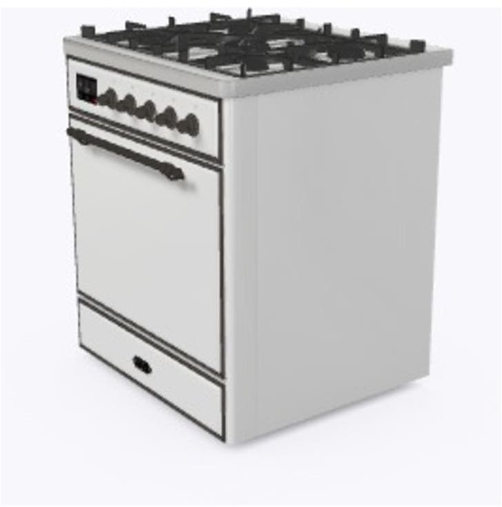 Ilve UM30DQNE3WHBLP Liquid Propane In White W/ Bronze Trim