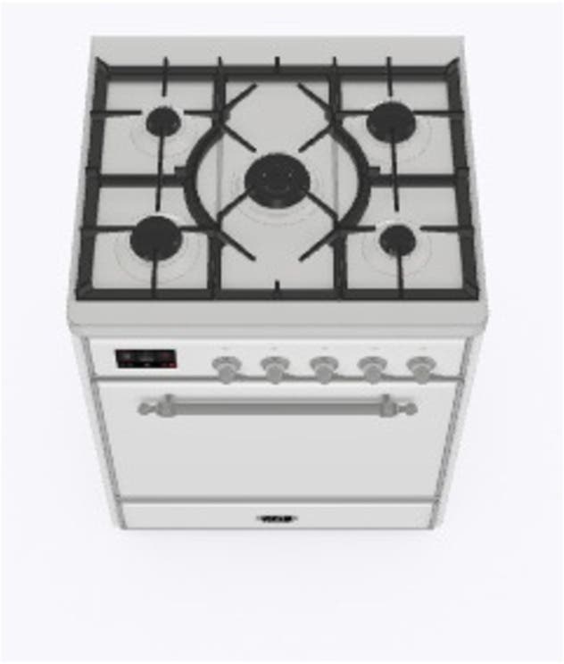 Ilve UM30DQNE3WHCLP Liquid Propane In White W/ Chrome Trim