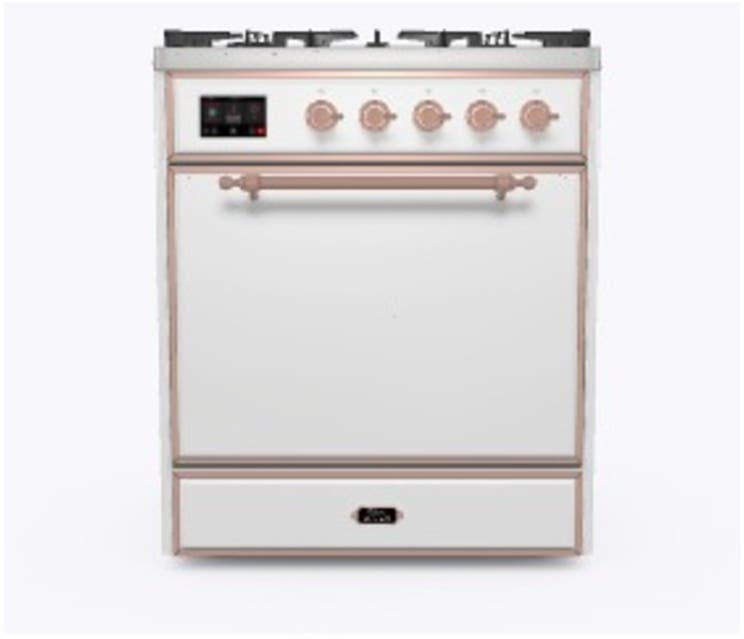 Ilve UM30DQNE3WHPLP Liquid Propane In White W/ Copper Trim