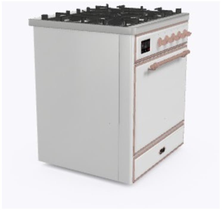 Ilve UM30DQNE3WHPLP Liquid Propane In White W/ Copper Trim