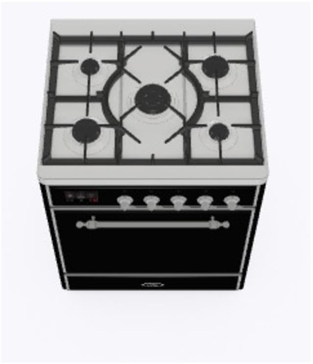 Ilve UM30DQNE3BKCLP Liquid Propane In Glossy Black W/ Chrome Trim