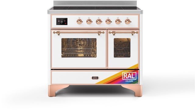 Ilve UMDI10NS3RAP 40" Freestanding Electric Induction Range w/ 6 Ele...