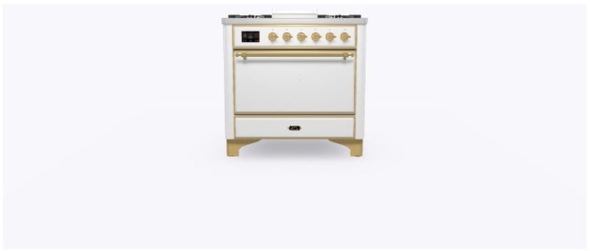 Ilve UM09FDQNS3RAG 36 Inch Dual Fuel Freestanding Range w/ 6 Sealed B...