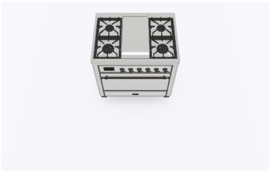 Ilve UM09FDQNS3SSBLP Liquid Propane In Stainless Steel W/ Bronze Trim