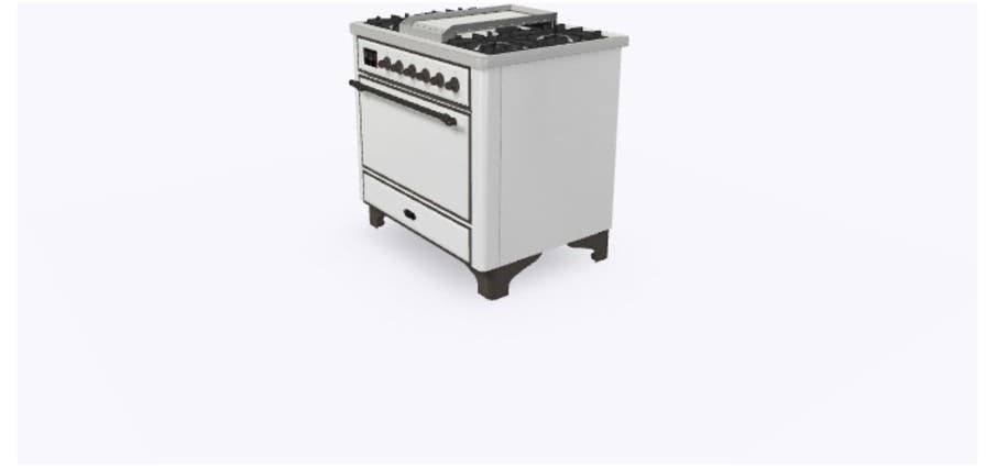 Ilve UM09FDQNS3WHBLP Liquid Propane In White W/ Bronze Trim