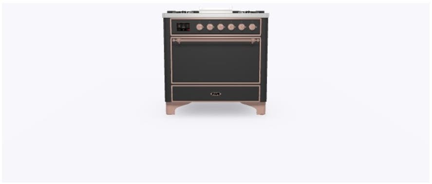 Ilve UM09FDQNS3MGPLP Liquid Propane In Matte Graphite W/ Copper Trim
