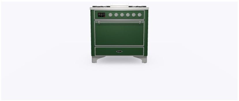 Ilve UM09FDQNS3EGCLP 36" Dual Fuel Freestanding Range w/ 6 Sealed Burne...