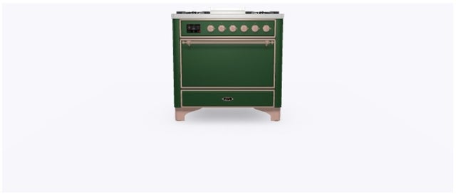 Ilve UM09FDQNS3EGPLP 36" Dual Fuel Freestanding Range w/ 6 Sealed Burne...