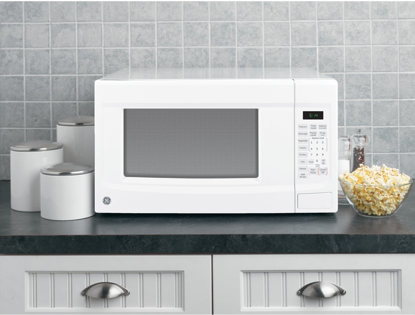 GE GCST14S1WWW 1.4 Cu. Ft. Countertop Microwave Oven: White on Wh...