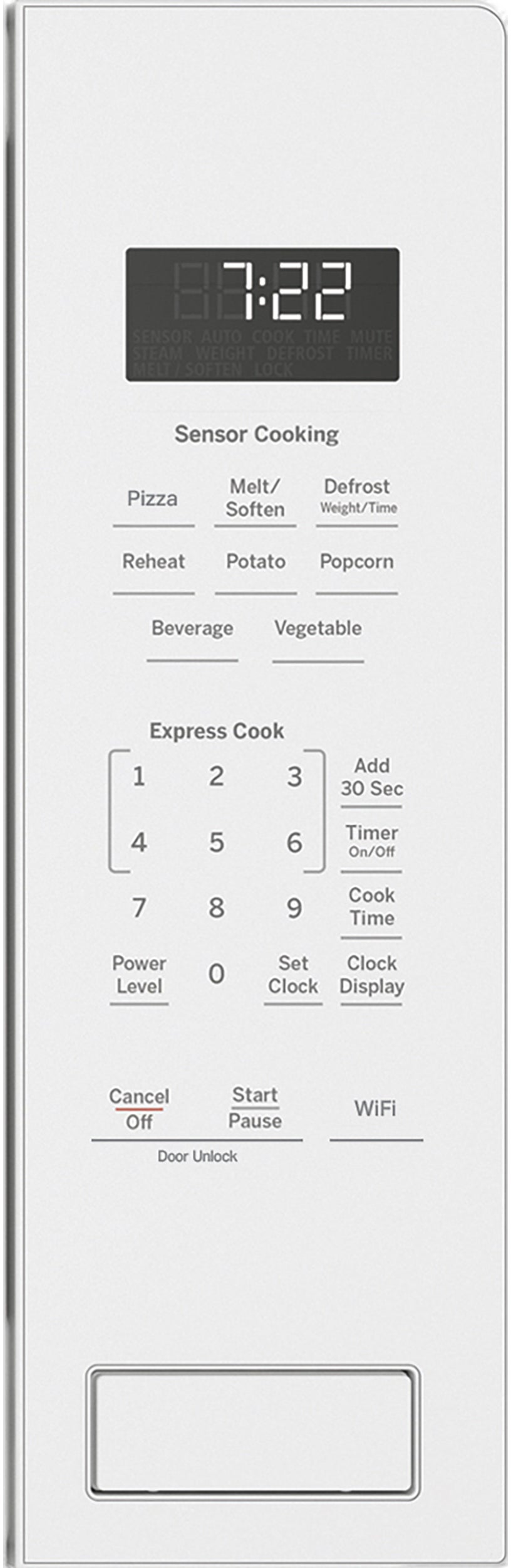 GE PCWK22U1WWW Countertop Microwave Oven, 2.2 Cu. Ft.,Sensor, Sma...