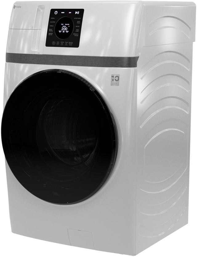 GE PFQ83HSLWWW GE Profile 4.6 Cu. Ft. Frontload All-In-One Washer...