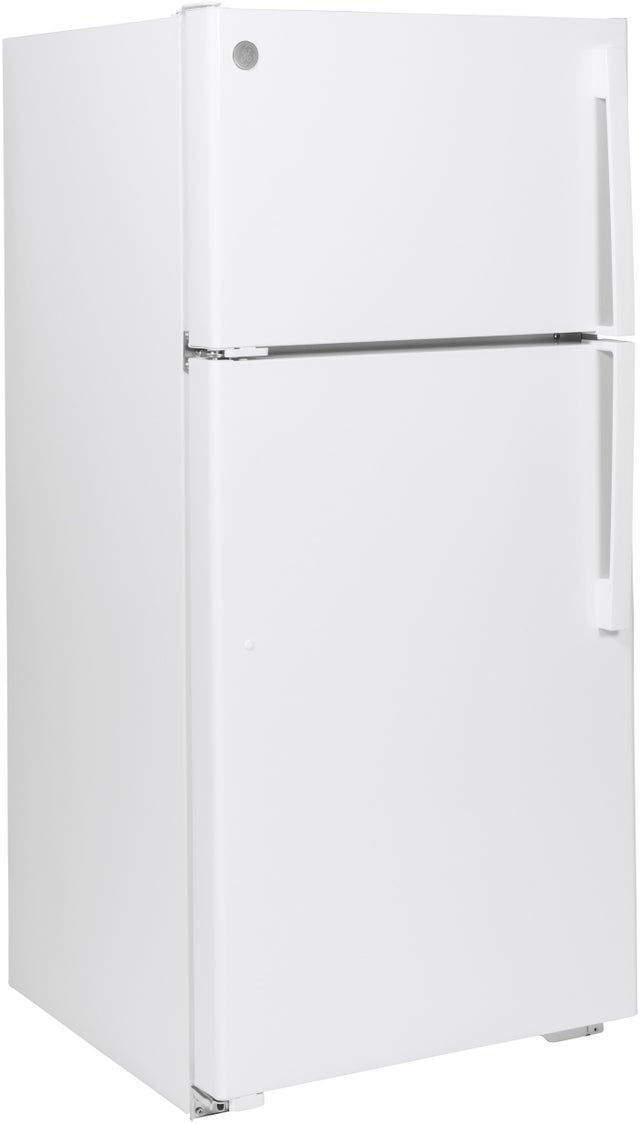 GE GTE16DTNLWW Top Freezer Refrigerator With Handle No Icemaker W...