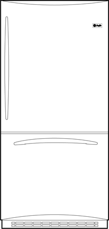 GE PDSF5NBWWW White/Reversible Door