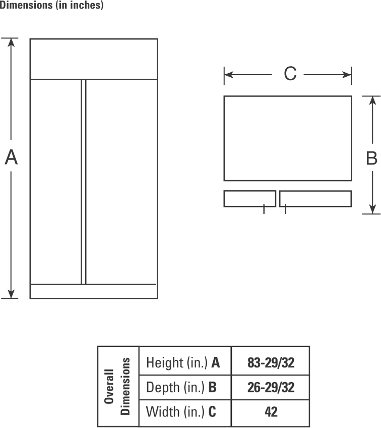 GE PSB42LGRWV White Trim and Dispenser; Requires Custom Panels