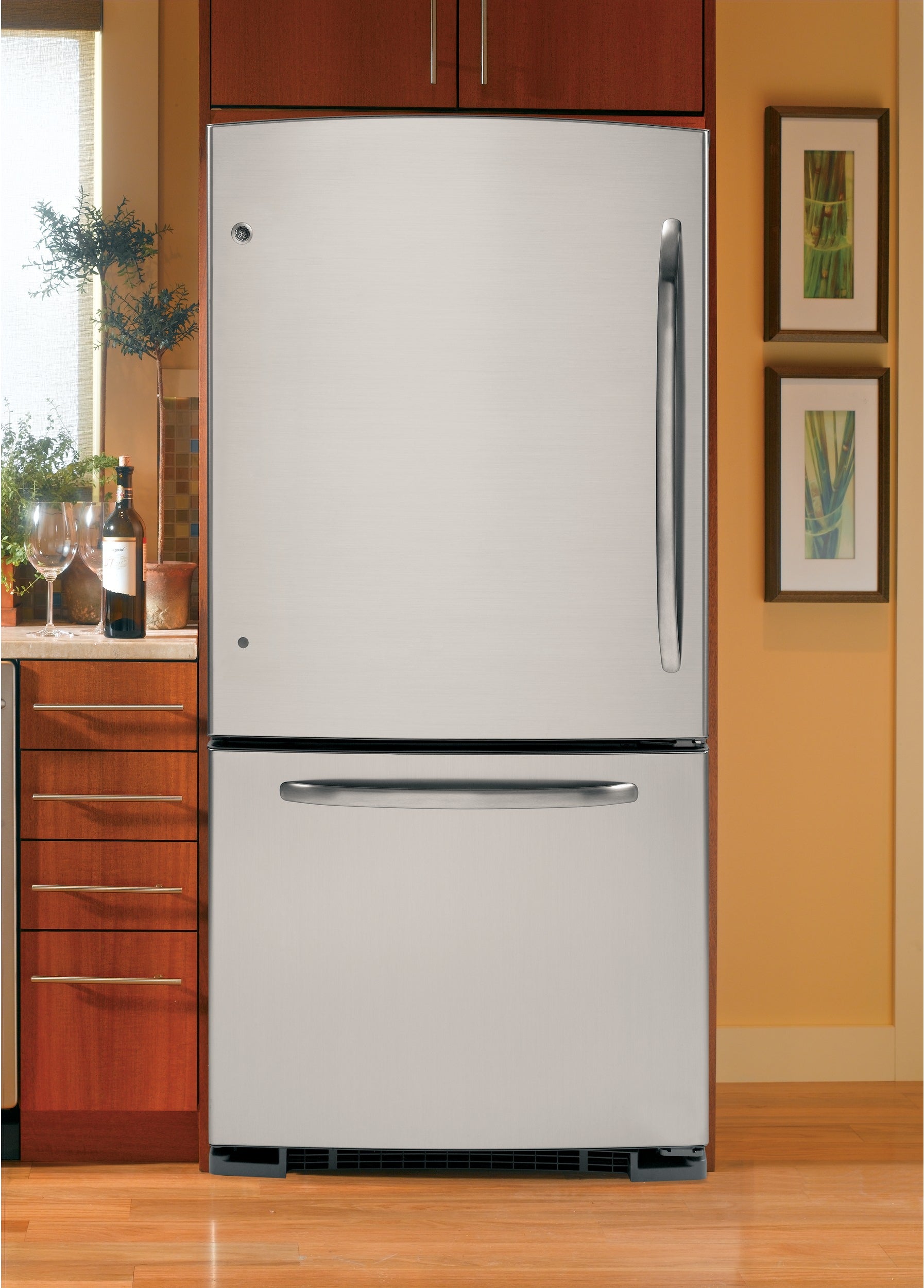 GE GBSL0HCXLLS 20.3 cu. ft. Bottom-Freezer Refrigerator Cleansteel