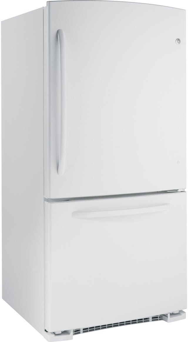 GE GDSC3KCYWW 22.7 cu. ft. Bottom Freezer Refrigerator with 4 Ad...