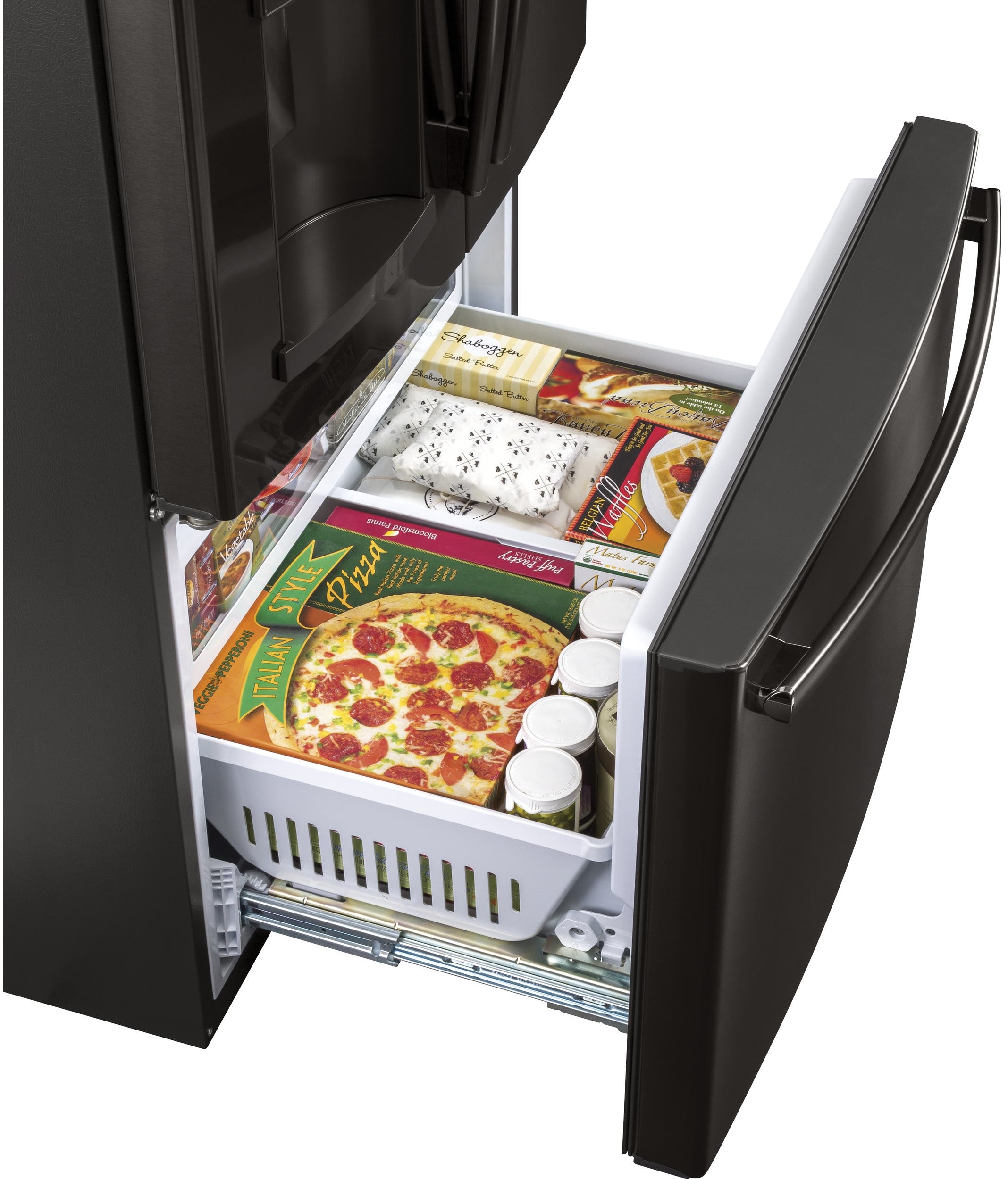 GE GFD28GBLTS Black Stainless Steel