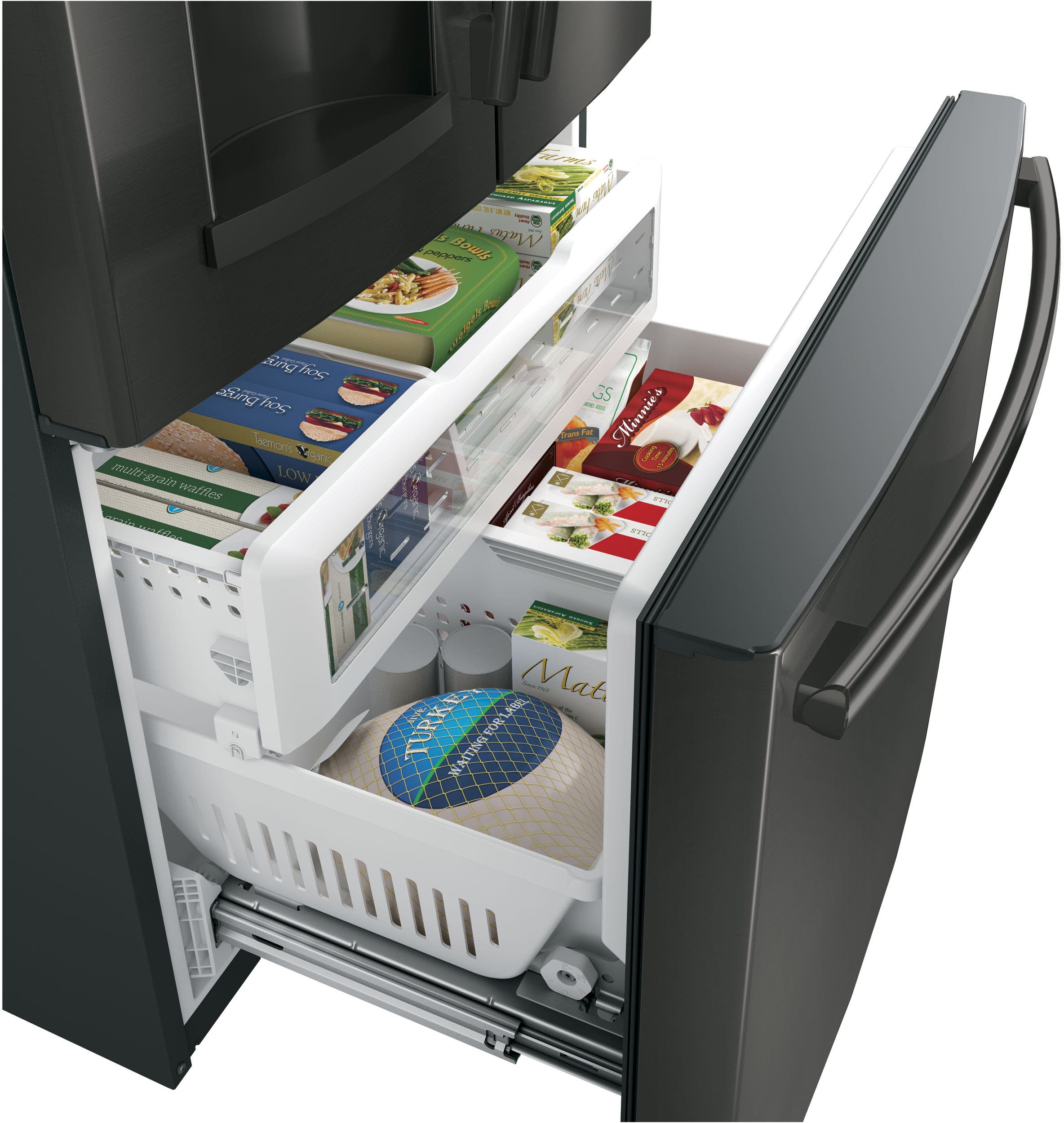 GE GFE28GBLTS Black Stainless Steel